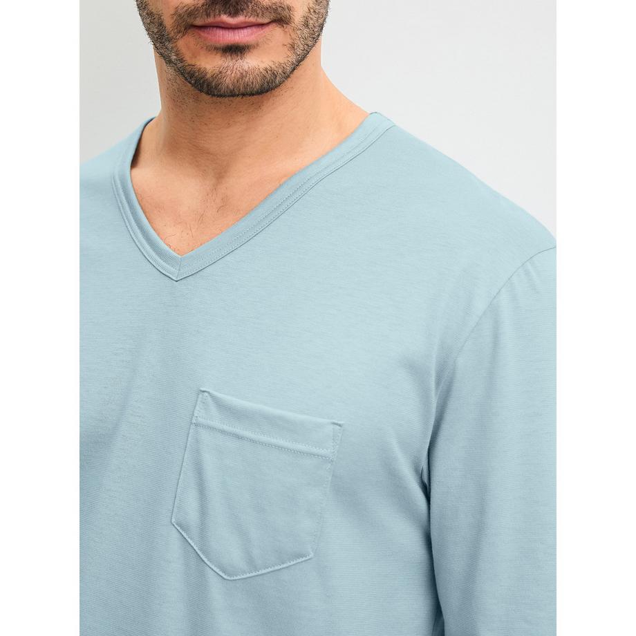 CALIDA Relax Imprint 3 Pyjama avec haut col en V  