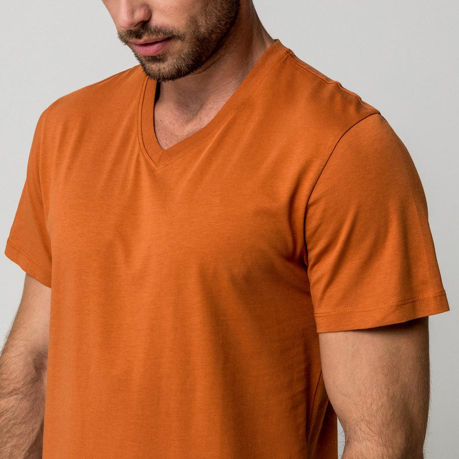 Manor Man T-shirt col en V  