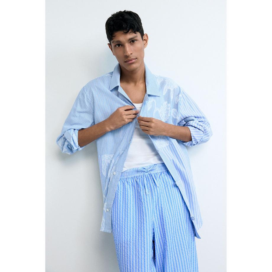 Desigual Pantaloni a gamba larga a righe  