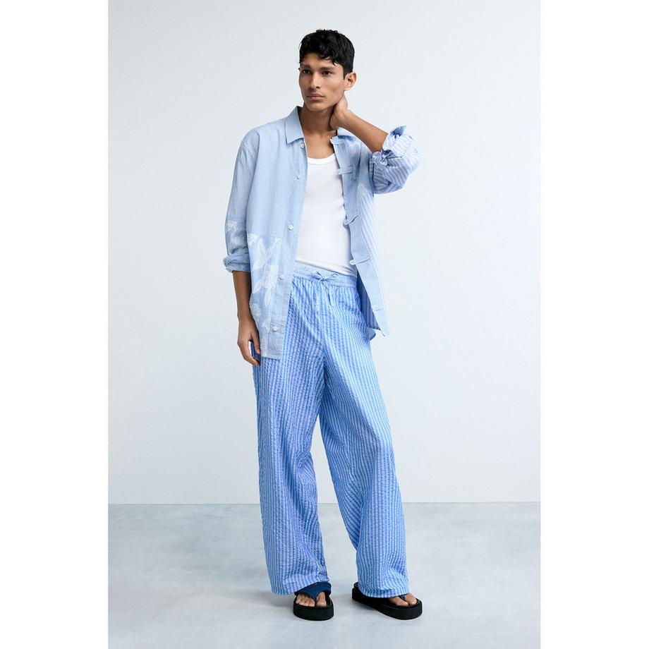 Desigual Pantaloni a gamba larga a righe  