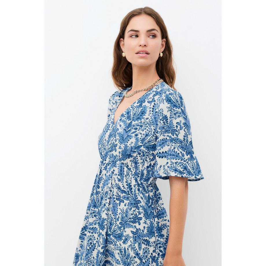Caroll Abito Midi Scollo a V Fantasia Floreale  