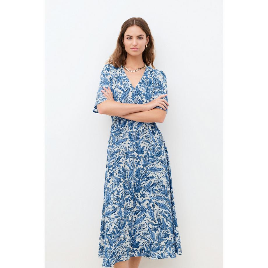 Caroll Abito Midi Scollo a V Fantasia Floreale  