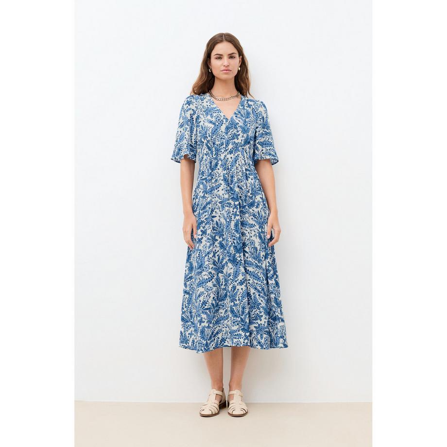 Caroll Abito Midi Scollo a V Fantasia Floreale  