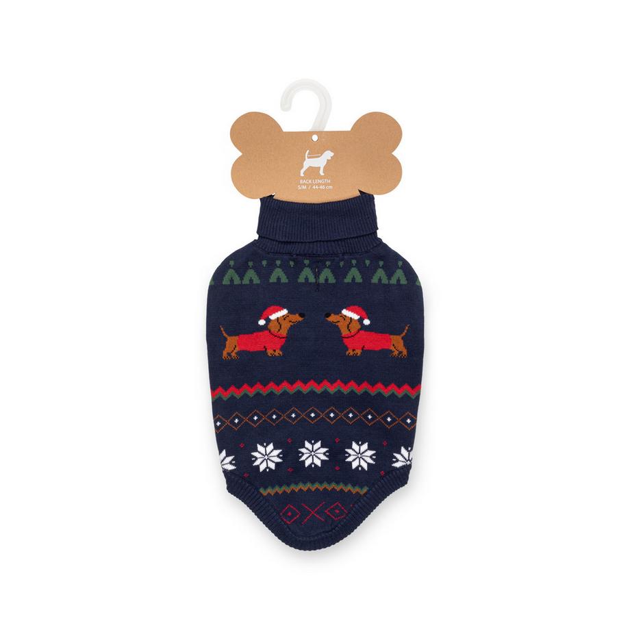 Manor Woman Hundepullover mit festlichem Print  