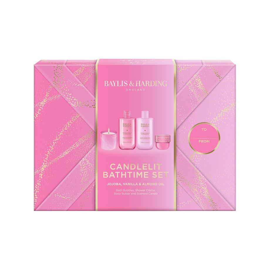 BAYLIS & HARDING  Jojoba, Vanilla & Almond Oil Candlelight Coffret cadeau 