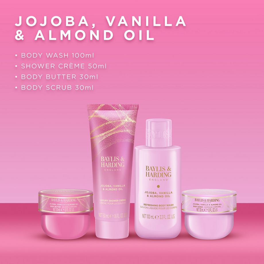 BAYLIS & HARDING  Jojoba, Vanilla & Almond Oil Tin Geschenkset 