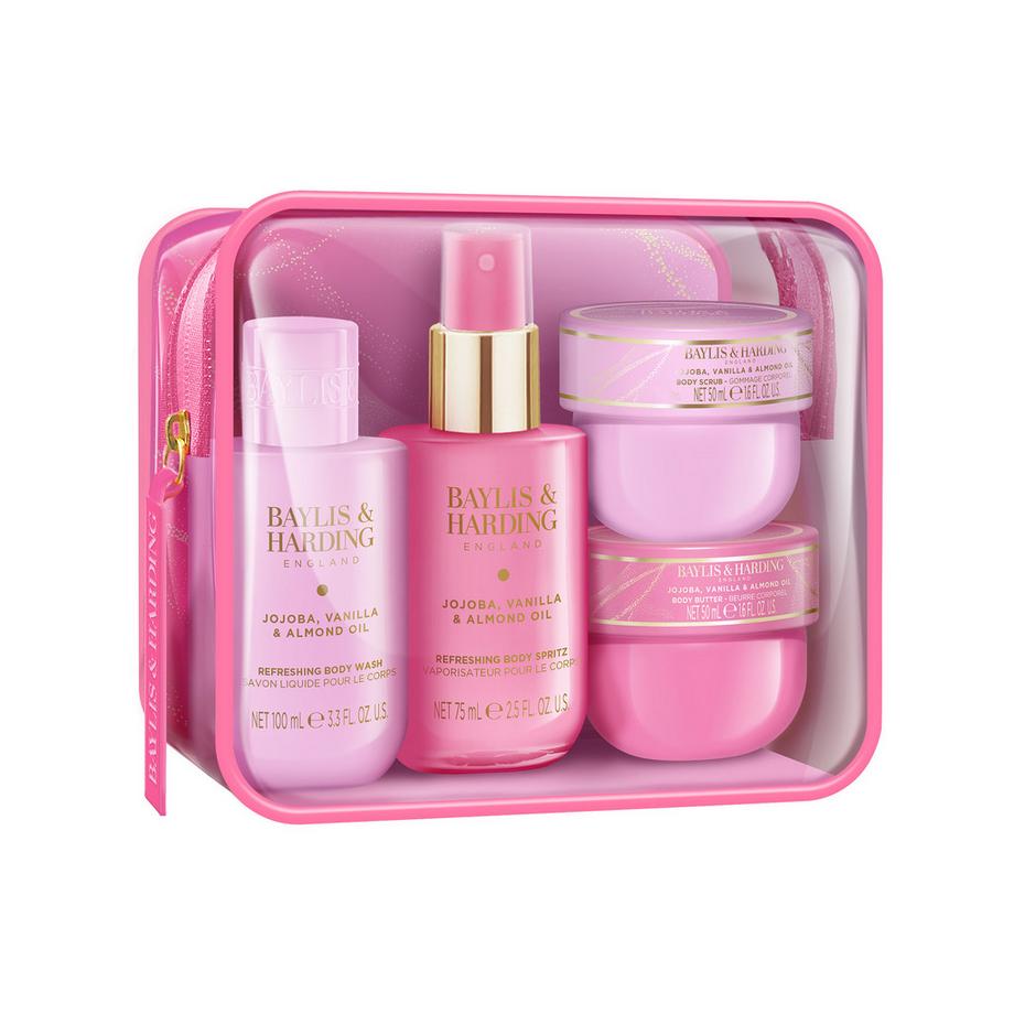 BAYLIS & HARDING  Jojoba, Vanilla & Almond Oil Travel Wash Bag Geschenkset 