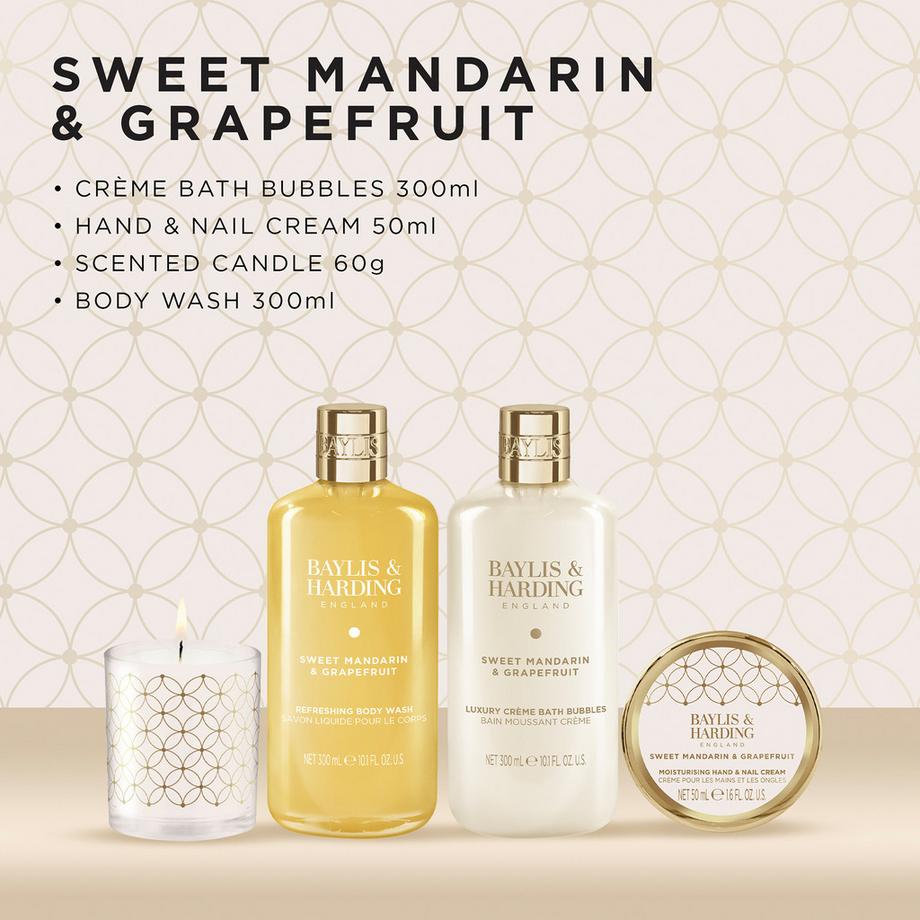 BAYLIS & HARDING  Sweet Mandarin & Grapefruit Candlelight Geschenkset 