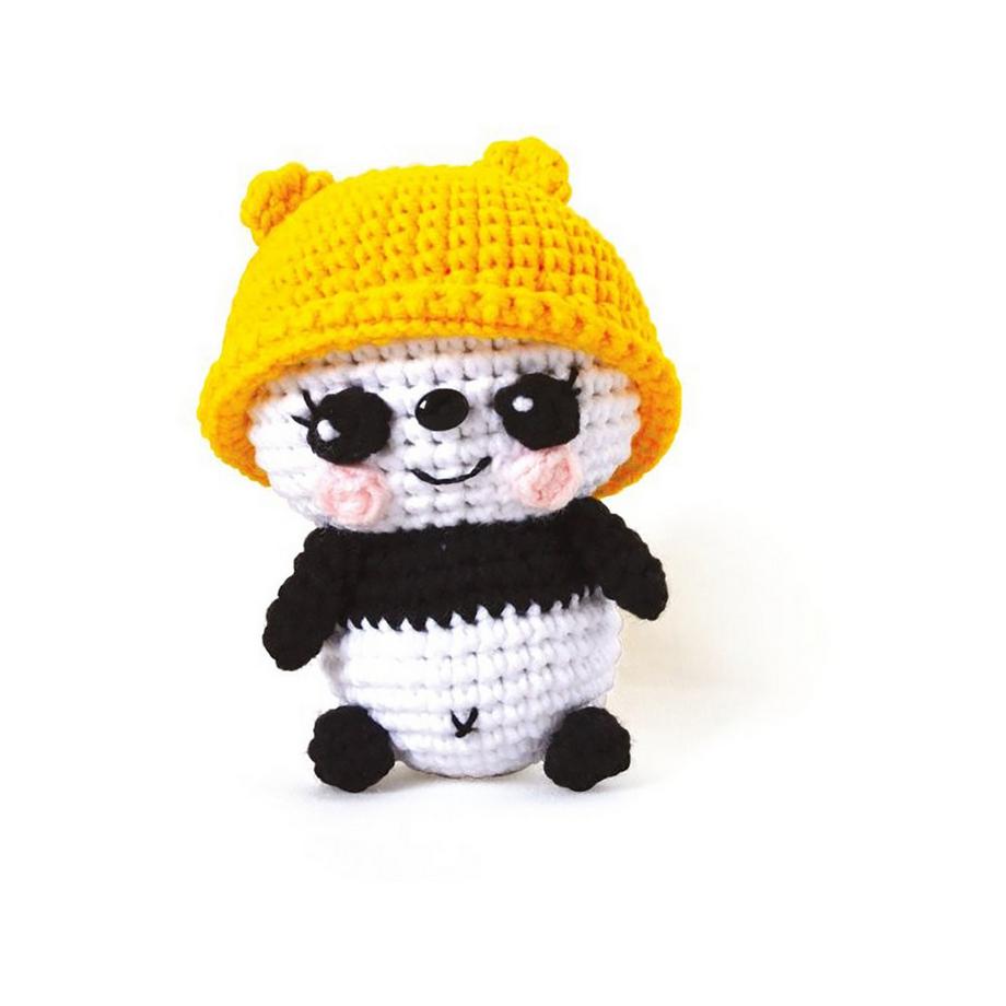 Graine Creative Set de crochet Minigurumi Panda, 10 cm 