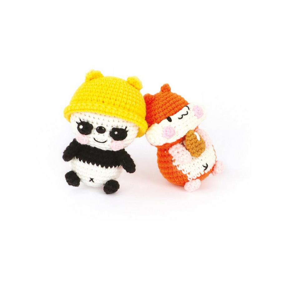 Graine Creative Set de crochet Minigurumi Panda, 10 cm 