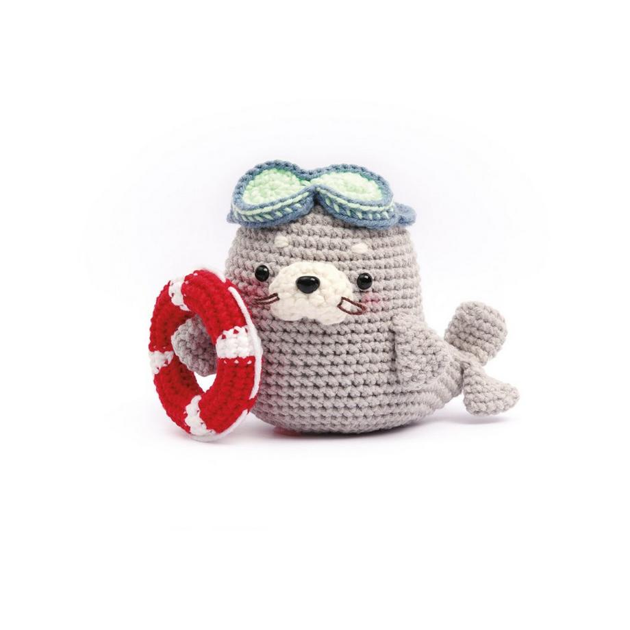Graine Creative Set de crochet Amigurumi Phoque, 13 cm 