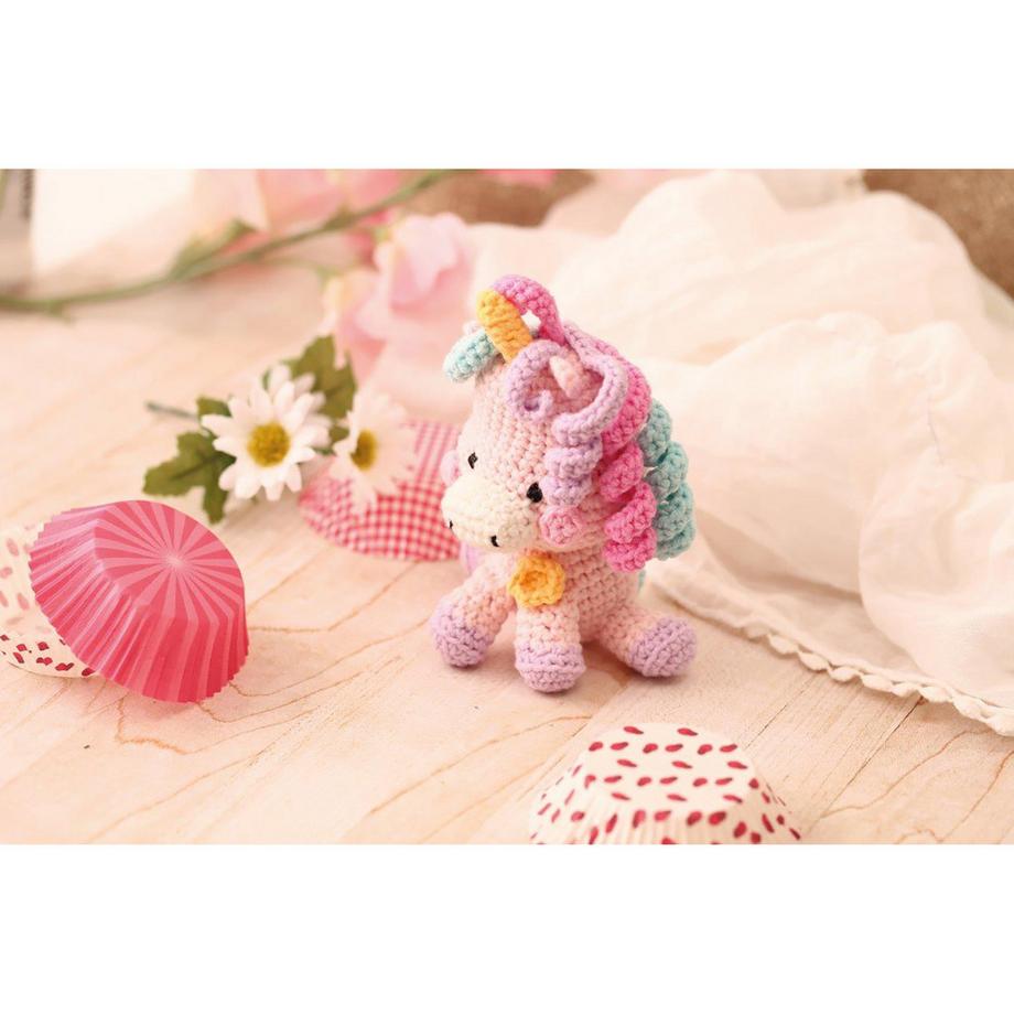 Graine Creative Set de crochet Amigurumi Licorne, 10 cm 