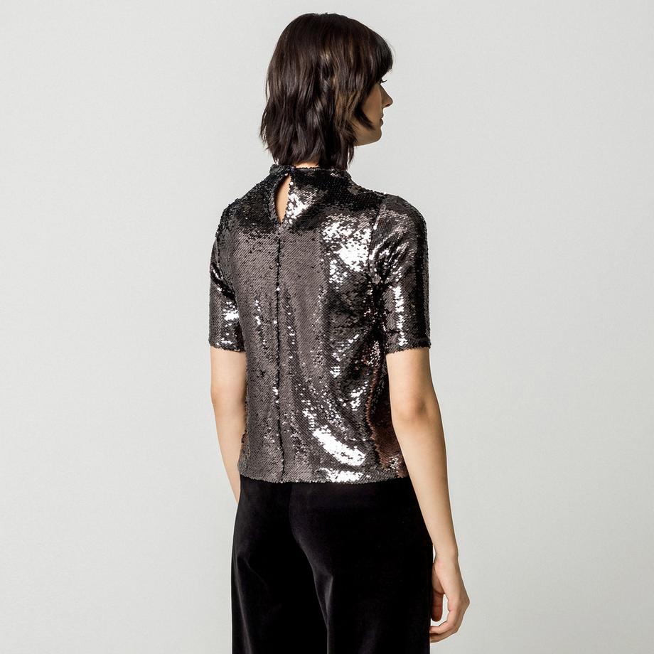 Manor Woman Blouse Paillettes Manches Courtes  