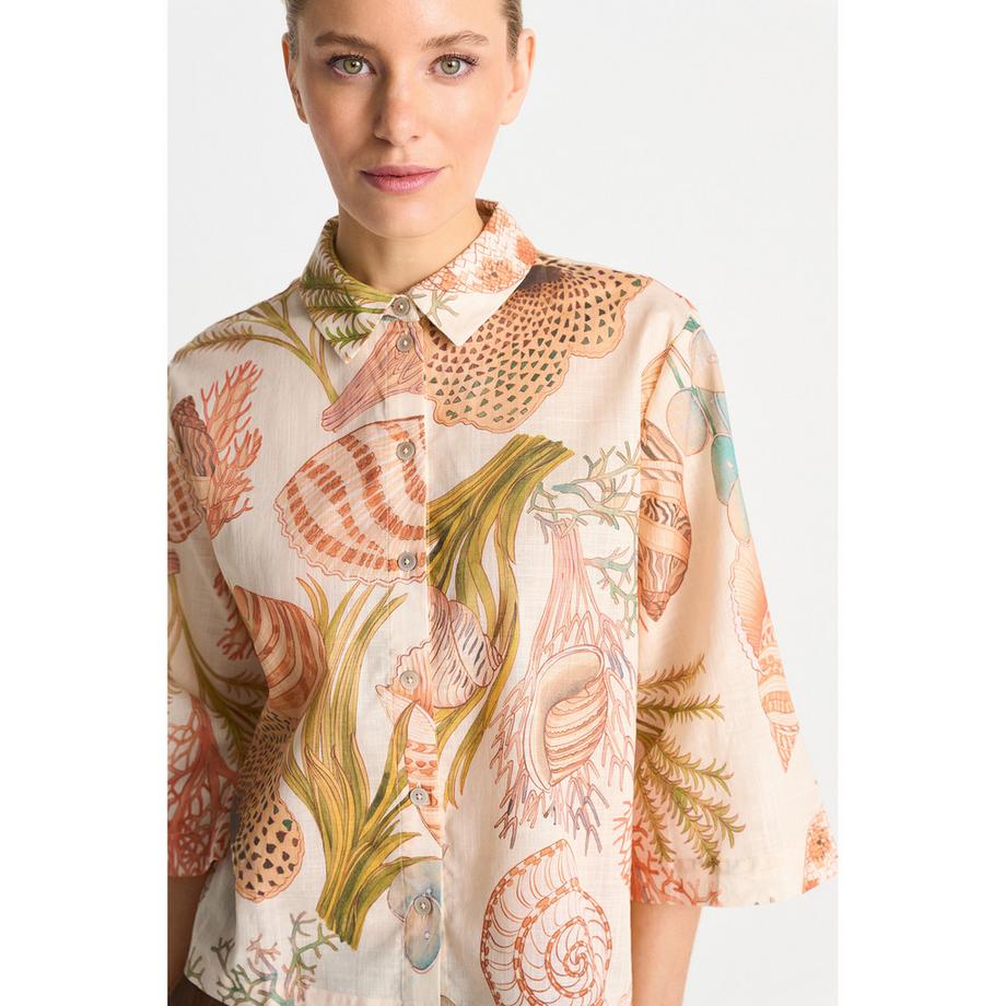 Rich & Royal Bluse mit Muscheldruck  