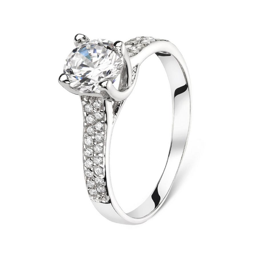 L' Atelier Gold 18 Karat by Manor  Bague avec zirconia synth. 