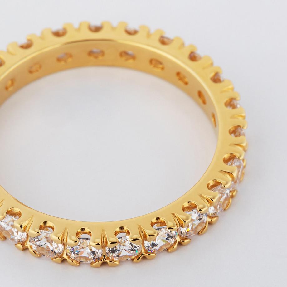 L' Atelier Gold 18 Karat by Manor  Bague avec zirconia synth. 