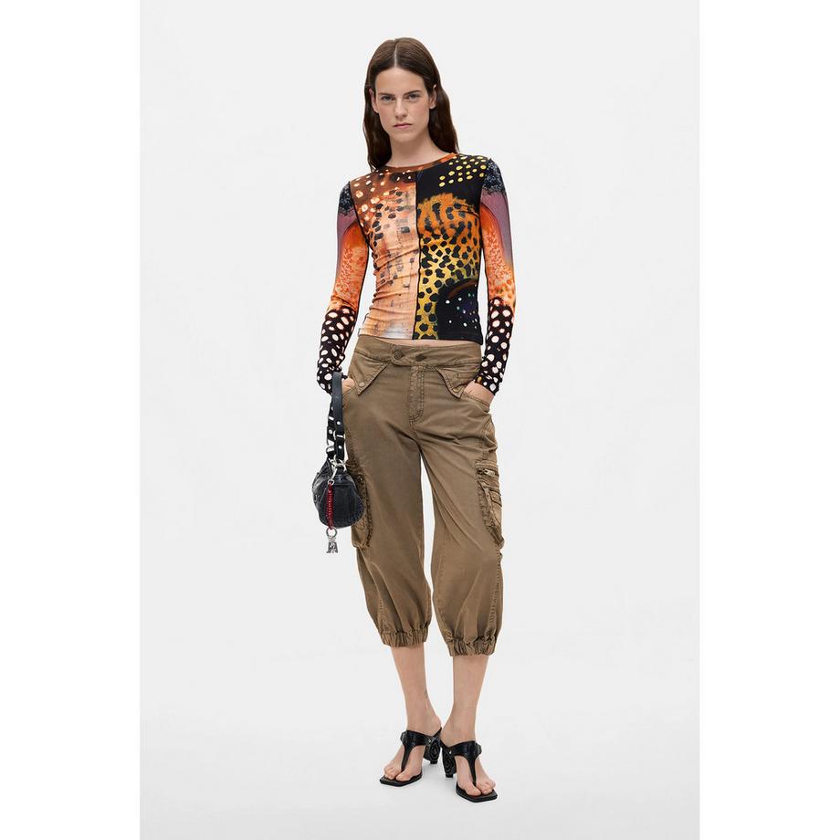 Desigual T-shirt a maniche lunghe stampata  