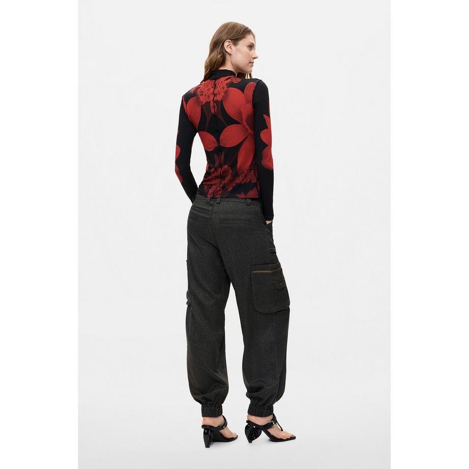 Desigual T-shirt a maniche lunghe con stampa floreale  