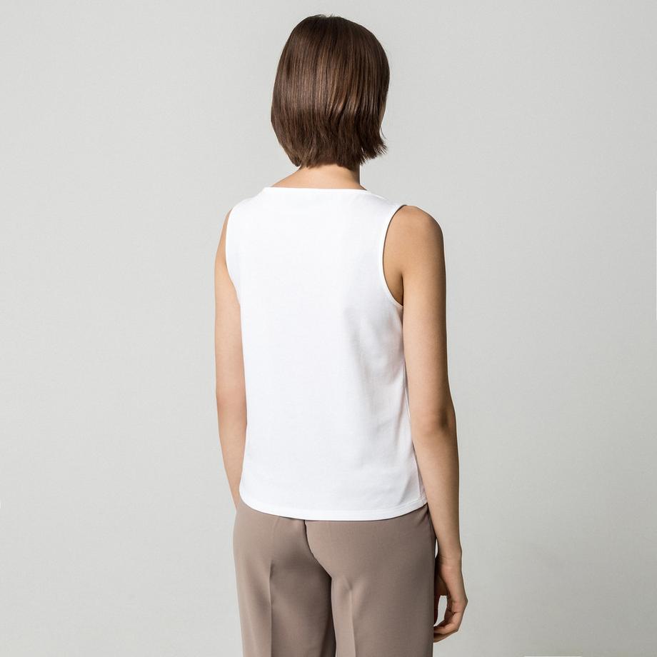 Caroll Ärmelloses Boat Neck T-Shirt  