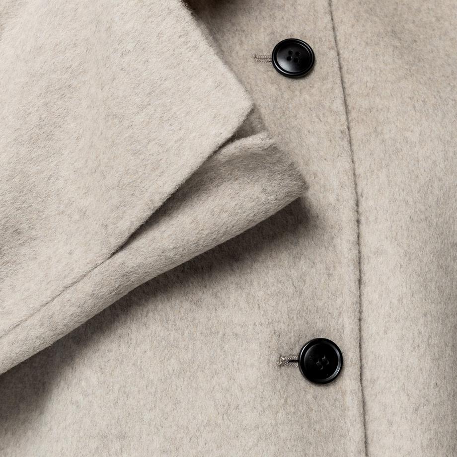 Manor Woman Manteau mi-long avec col en fausse fourrure  