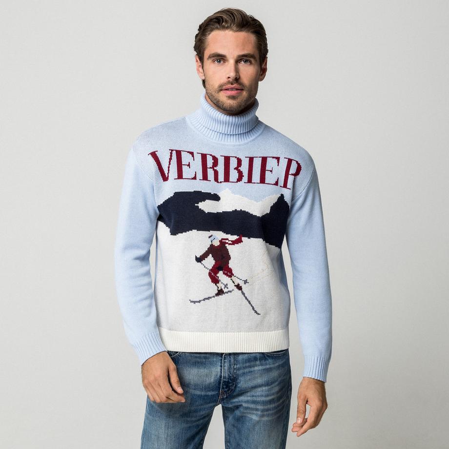 Manor Woman Maglione collo alto con stampa grafica  