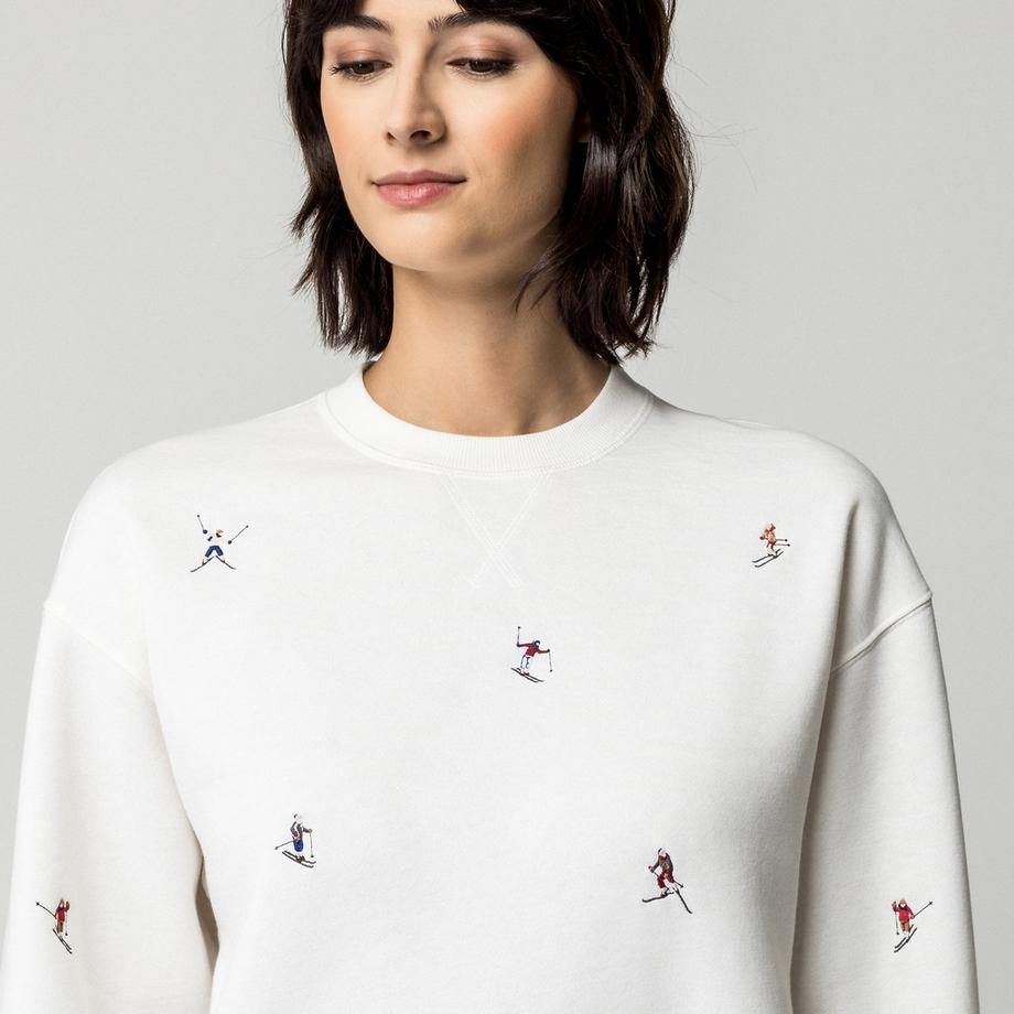 Manor Woman Felpa con stampa sci  