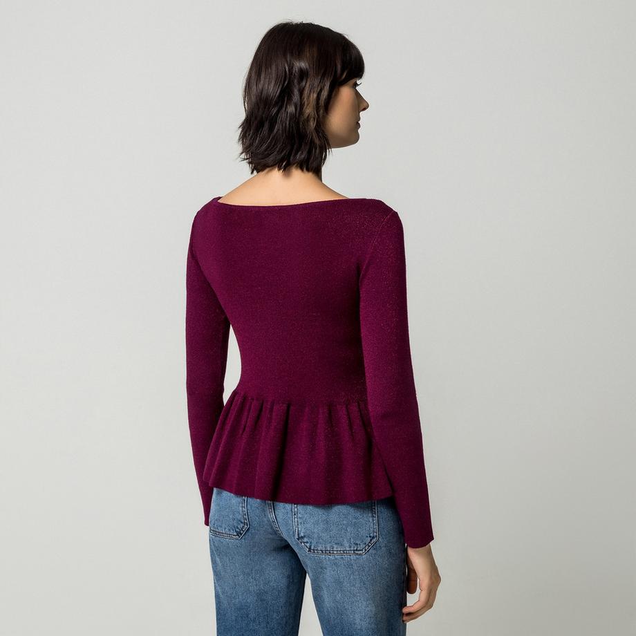 Manor Woman Pull à ourlet péplum  