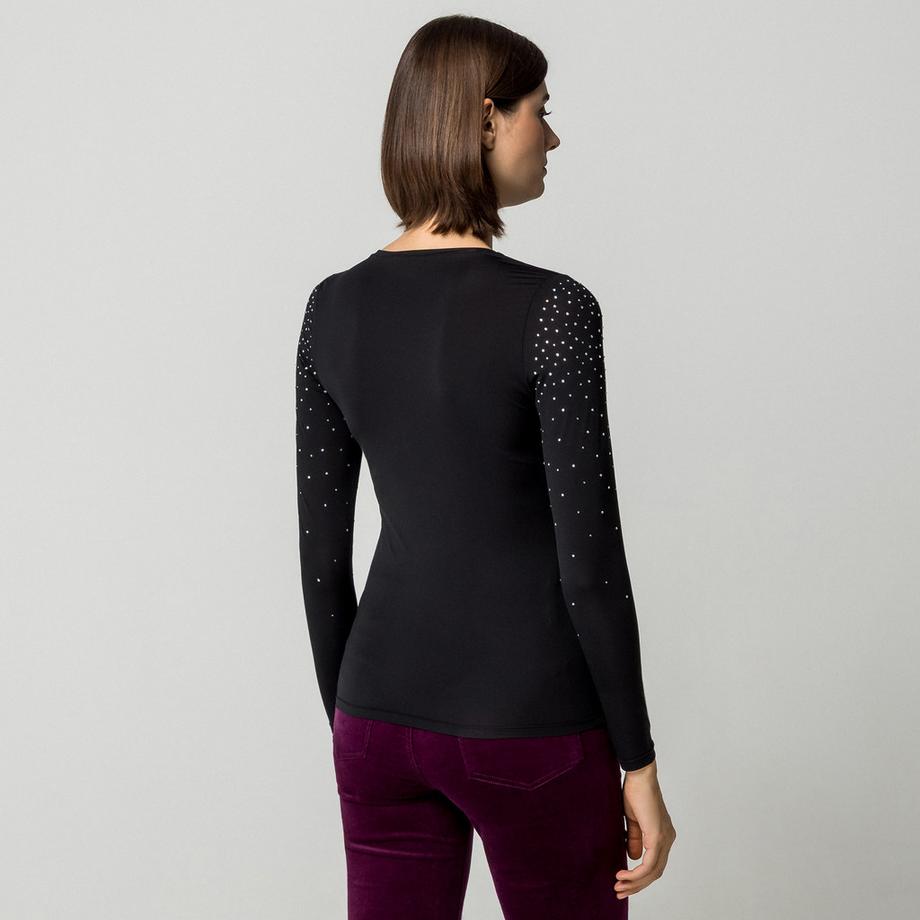 Manor Woman Pull manches courtes à motif pois  