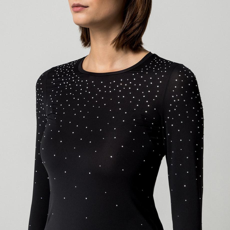 Manor Woman Pull manches courtes à motif pois  