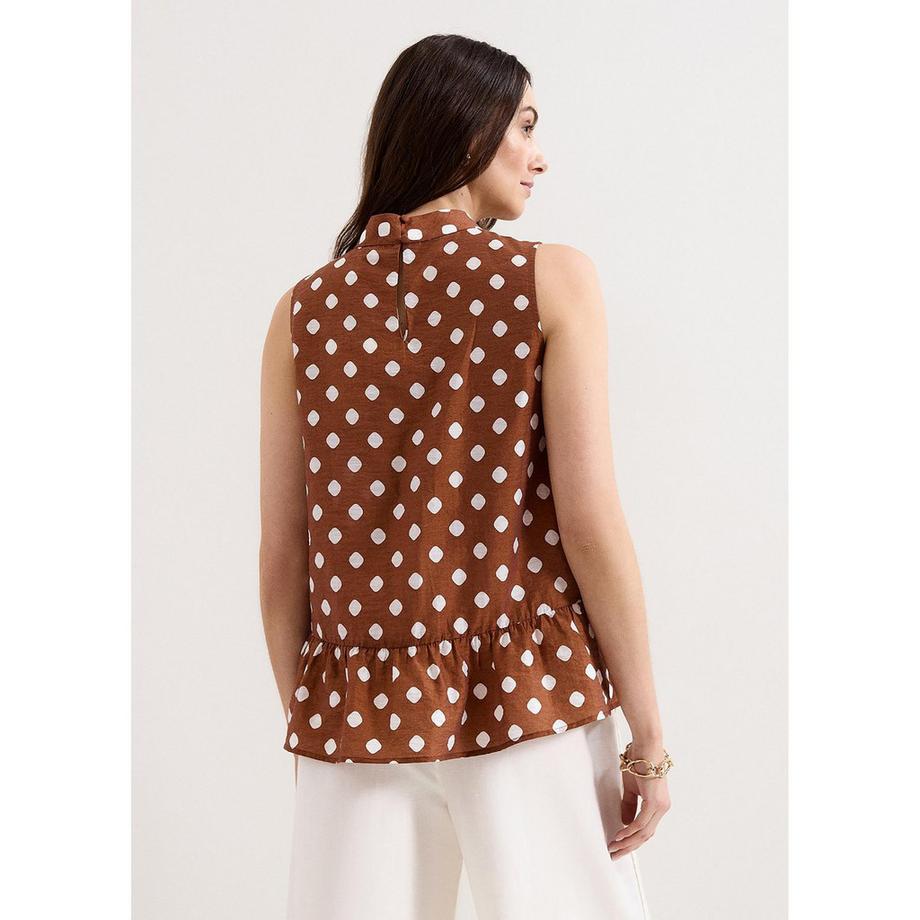 Phase Eight Indie Ärmellose Polka Dot Bluse  