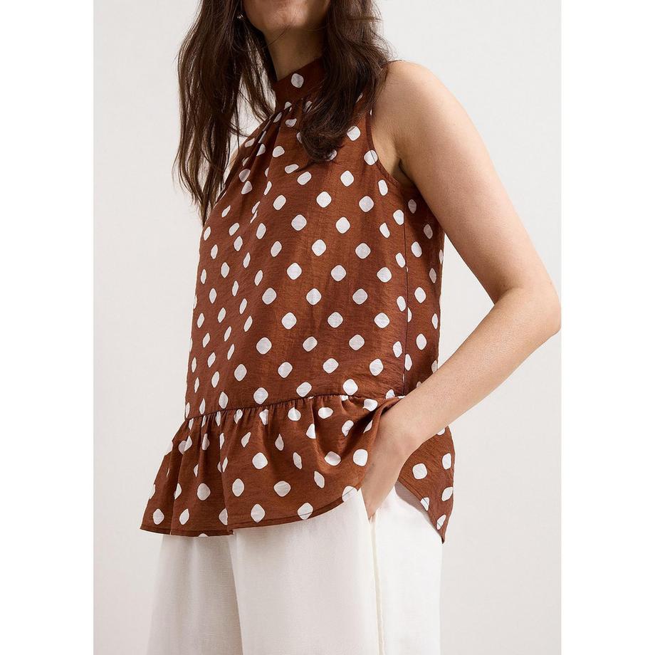 Phase Eight Indie Ärmellose Polka Dot Bluse  