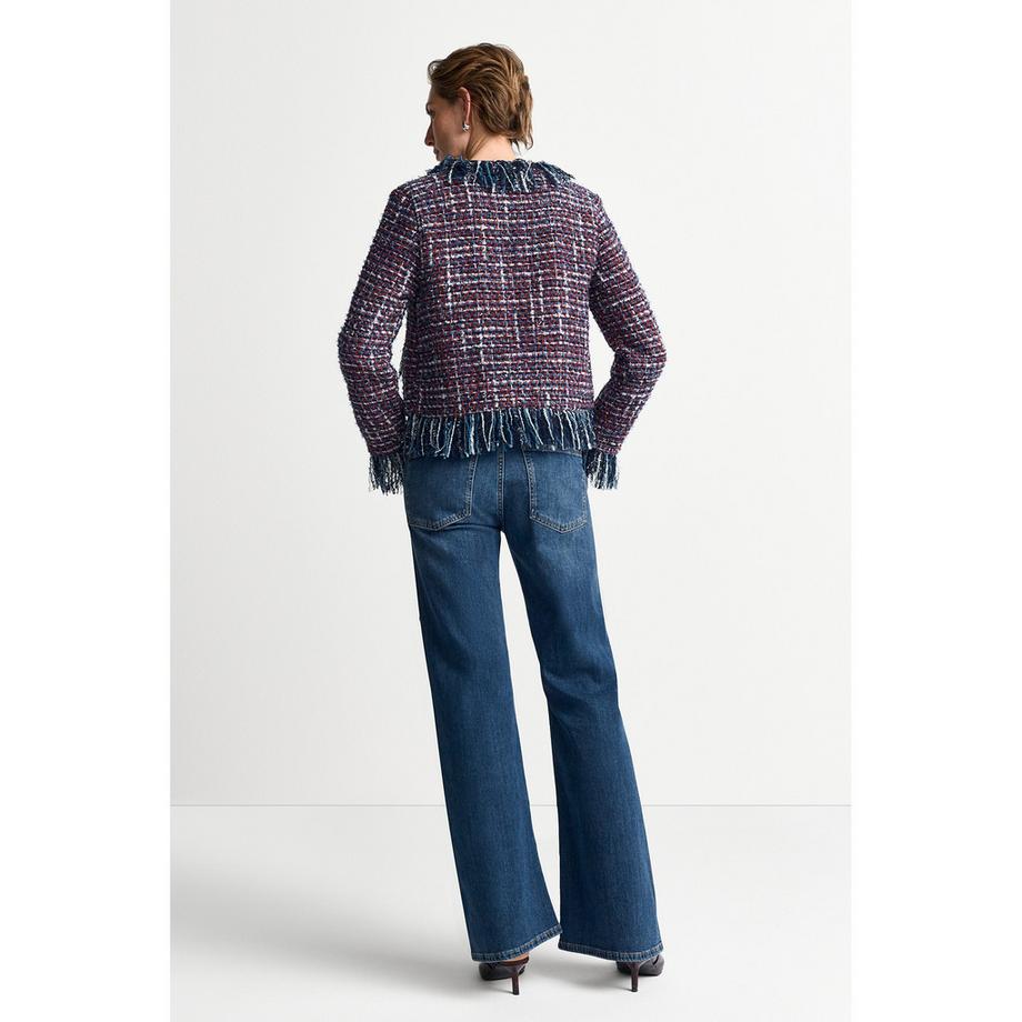 Rich & Royal Giacca in tweed con dettaglio frange  