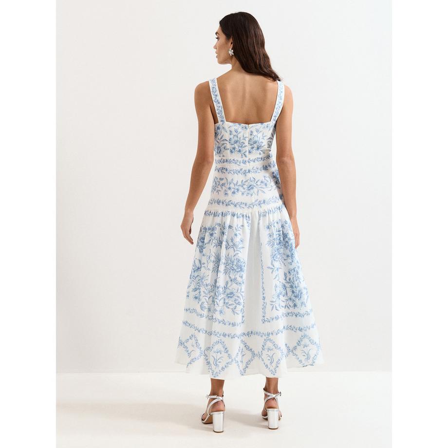 Phase Eight Torin Abito midi ricamato floreale  