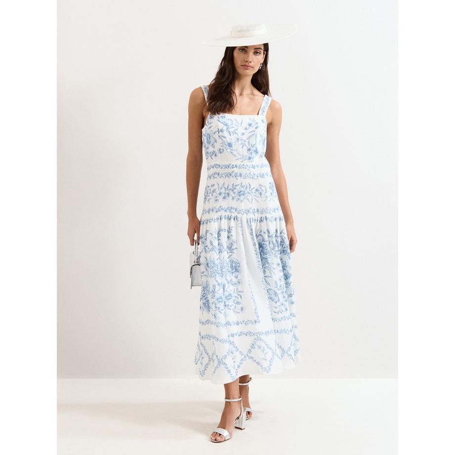 Phase Eight Torin Abito midi ricamato floreale  