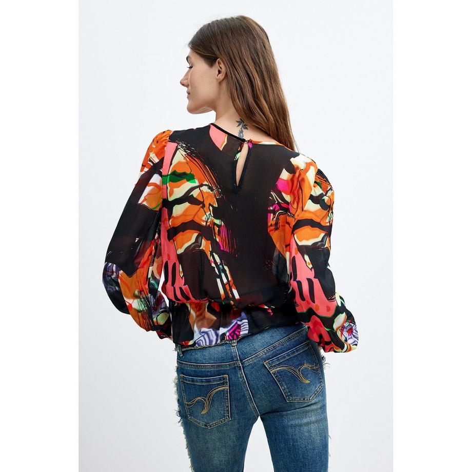 Desigual Blouse imprimée avec détail froncé  