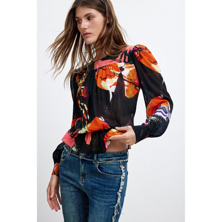 Desigual Blouse imprimée avec détail froncé  