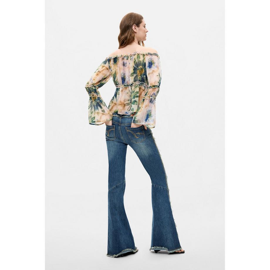 Desigual Blouse à épaules dénudées à motif floral  