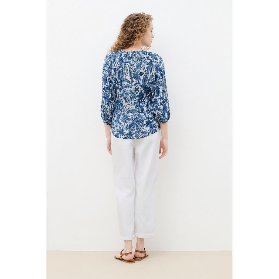 Caroll Bedruckte V-Ausschnitt Bluse  