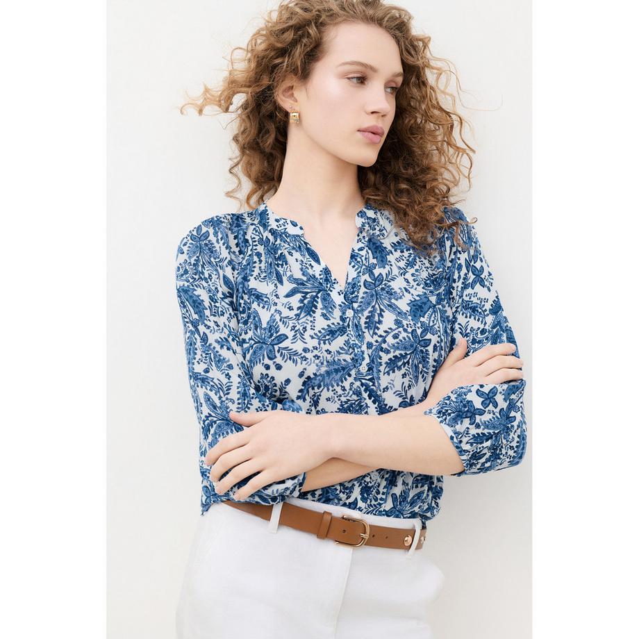 Caroll Bedruckte V-Ausschnitt Bluse  