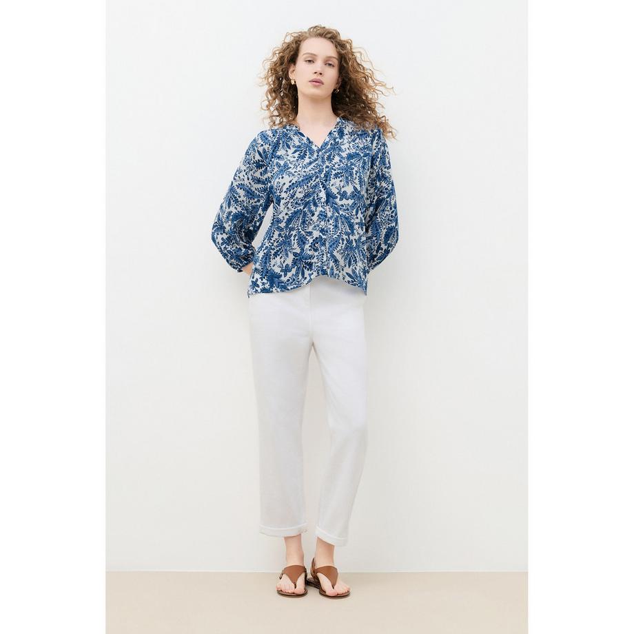 Caroll Bedruckte V-Ausschnitt Bluse  
