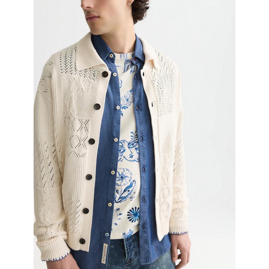 Scotch & Soda Cardigan Lavorato a Maglia  