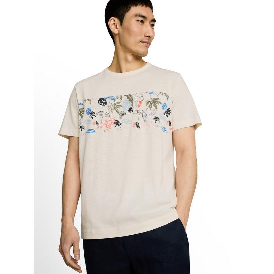 TOM TAILOR T-Shirt Imprimé Palmiers  