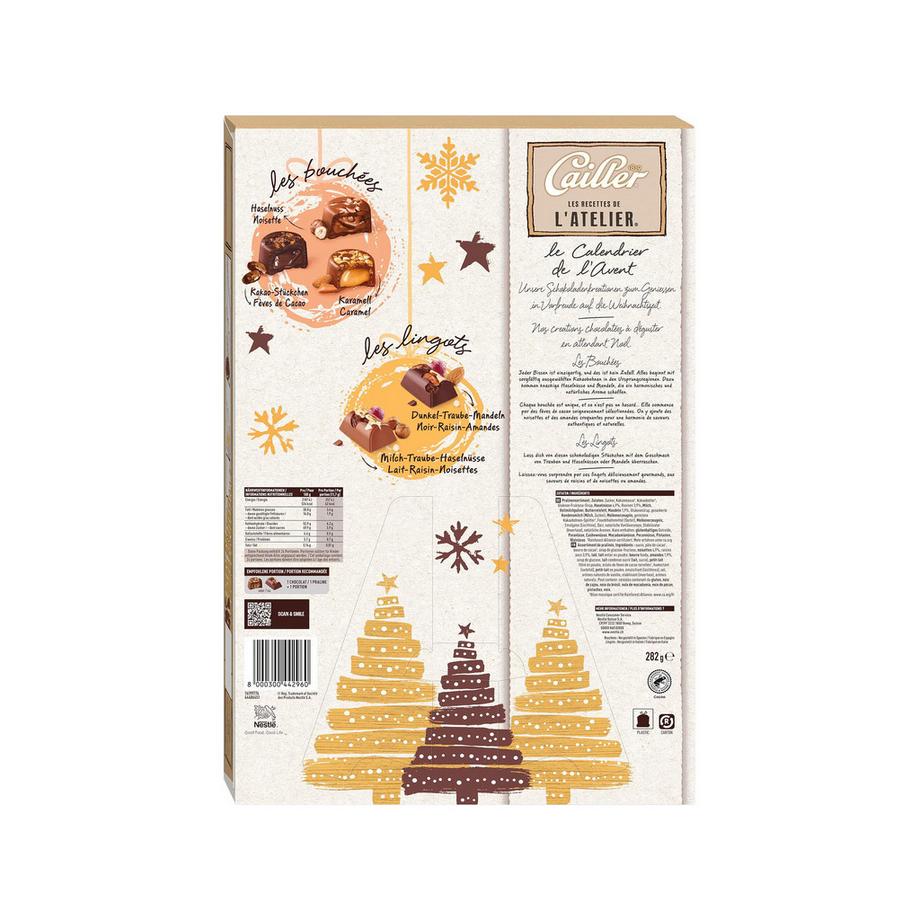 Cailler XMAS Calendrier de l'Avent Les Recettes de l’Atelier 282 g 