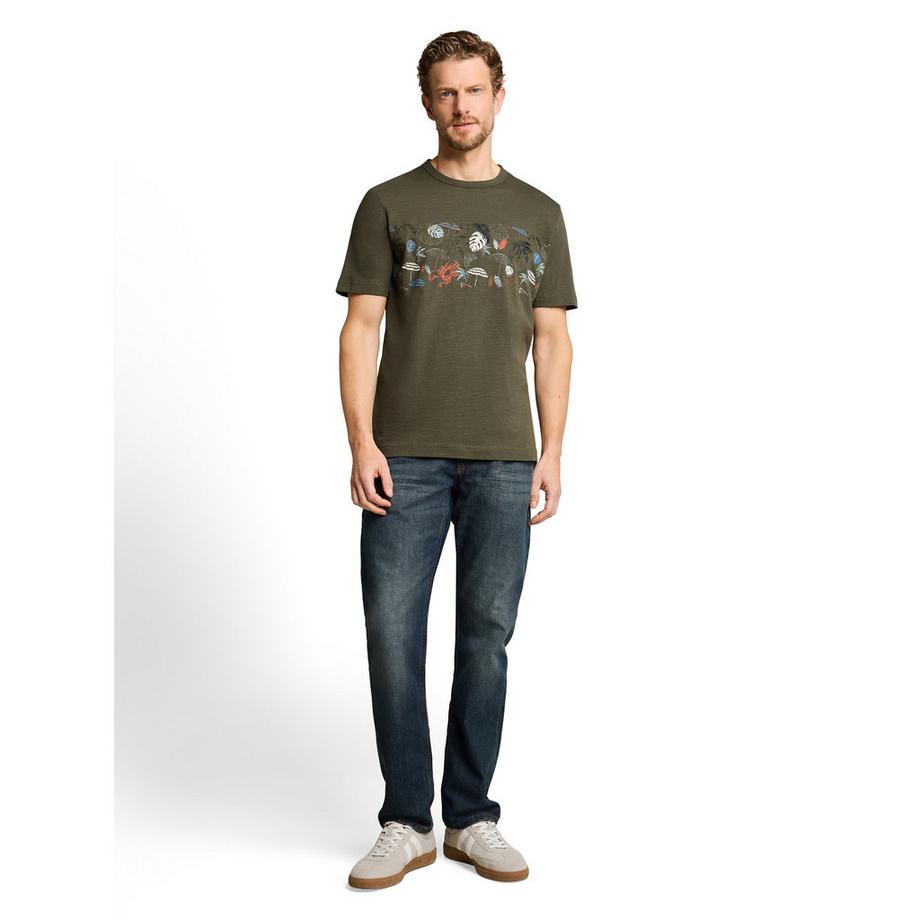 TOM TAILOR T-Shirt Imprimé Palmiers  