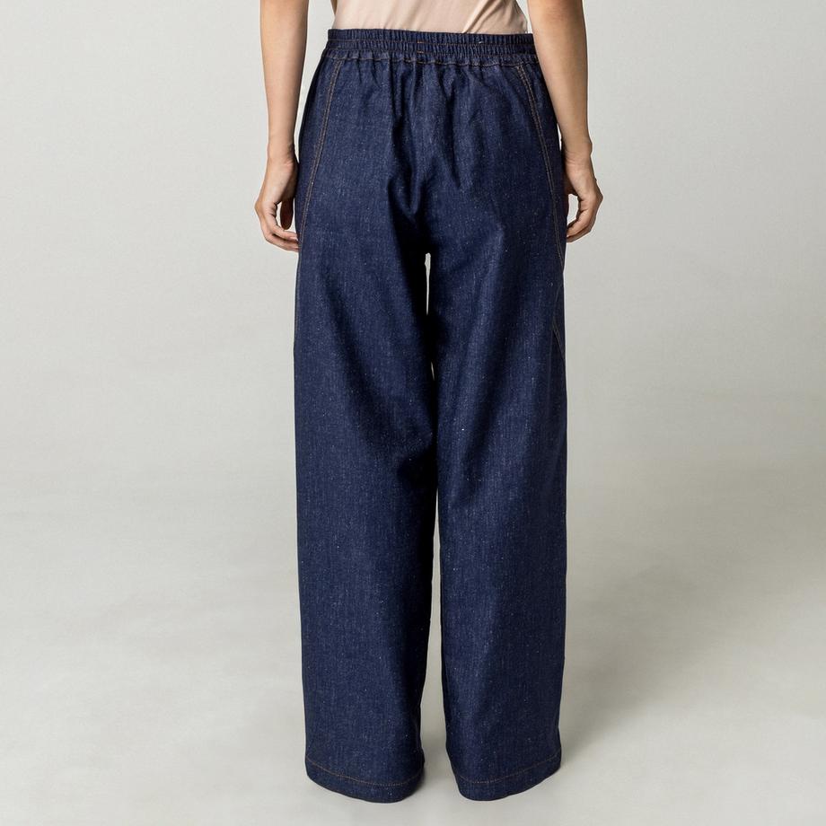 Max & Co MCOAGGRAVI Pantalon en Jean Large avec Cordon de Serrage  