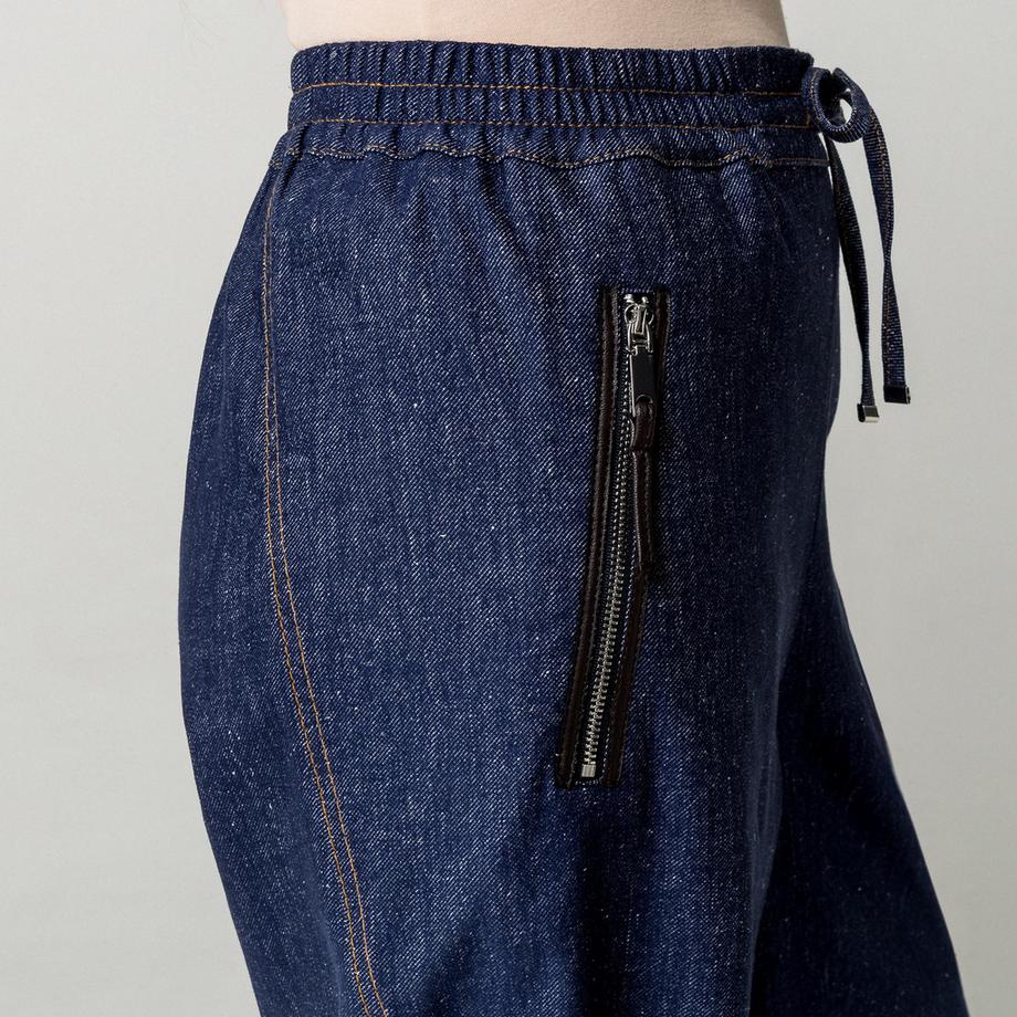 Max & Co MCOAGGRAVI Pantalon en Jean Large avec Cordon de Serrage  