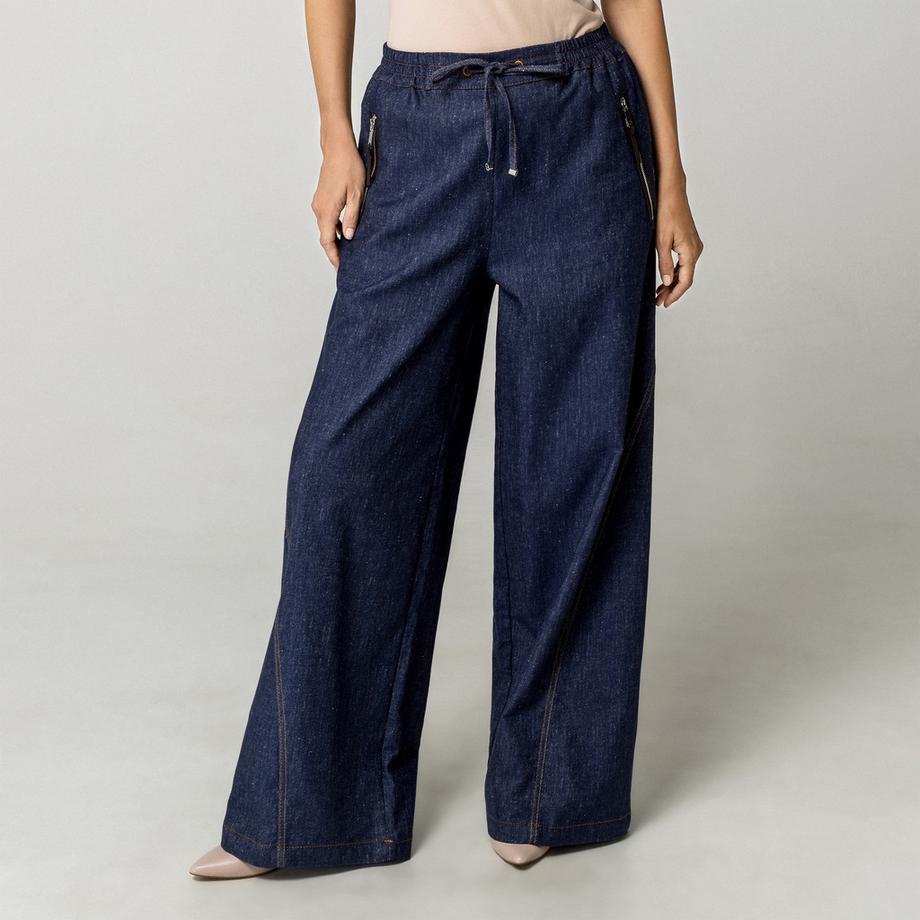 Max & Co MCOAGGRAVI Pantalon en Jean Large avec Cordon de Serrage  