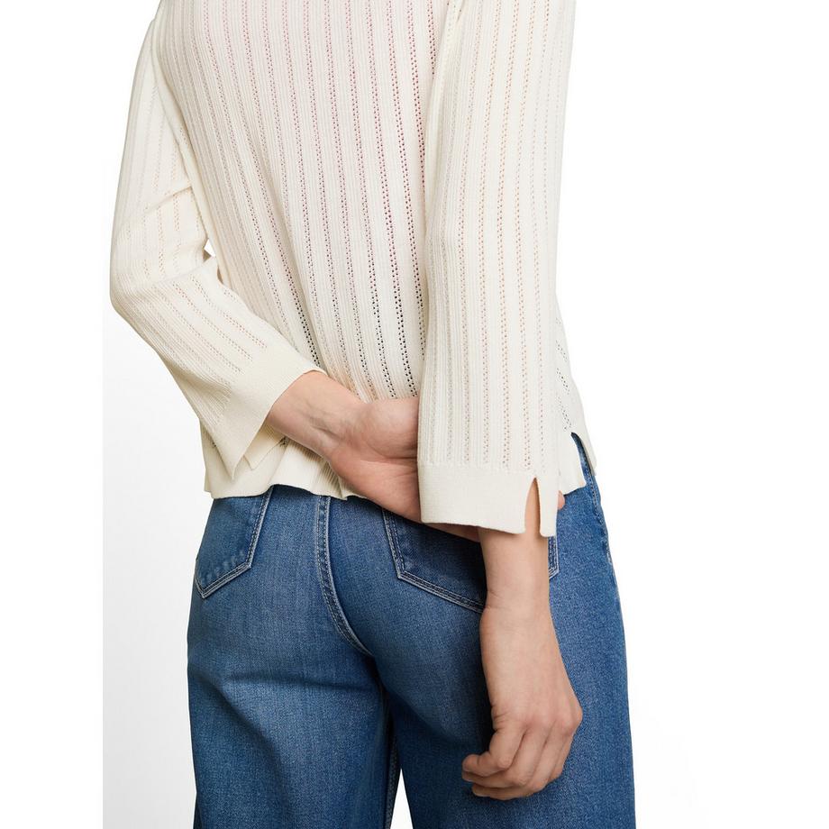 TOM TAILOR Cardigan en maille ouverte avec lien à nouer  
