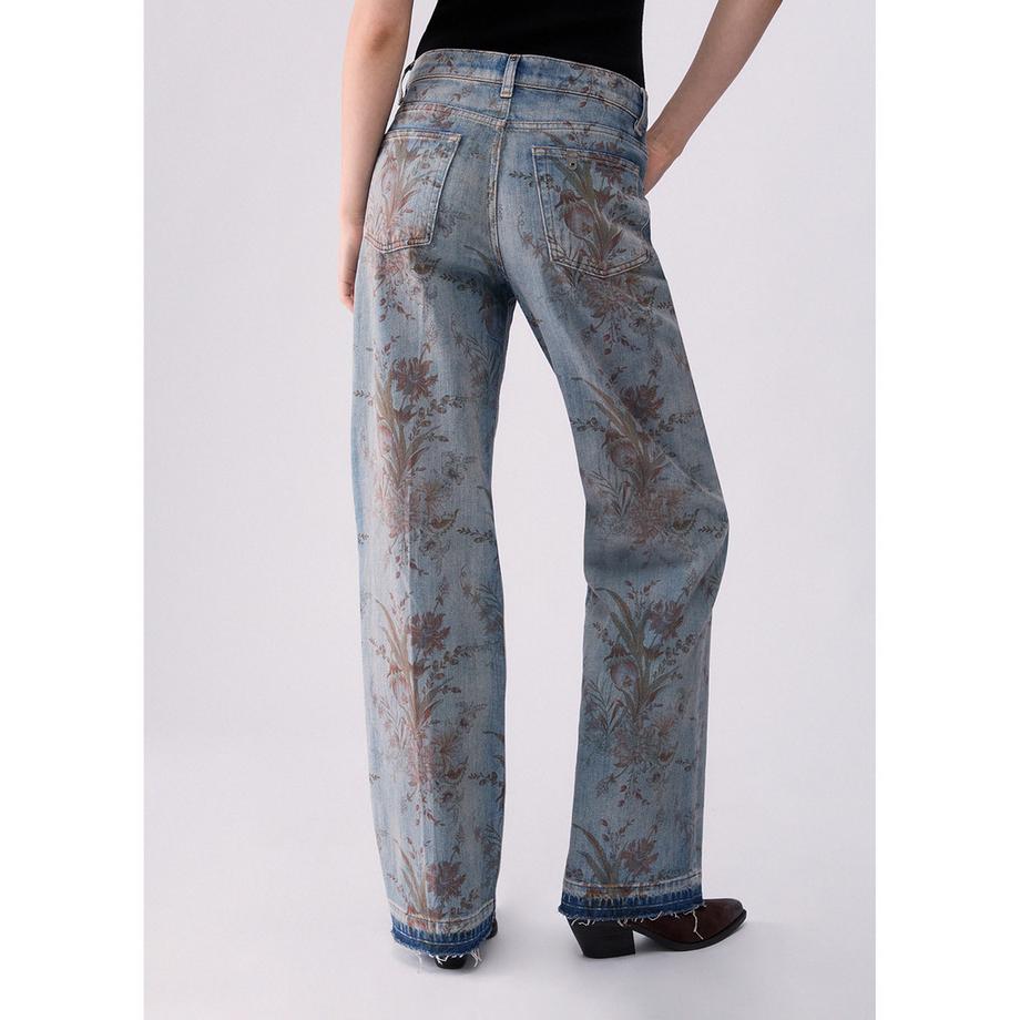LIU JO Blumenmuster Weitbeinige Jeans  
