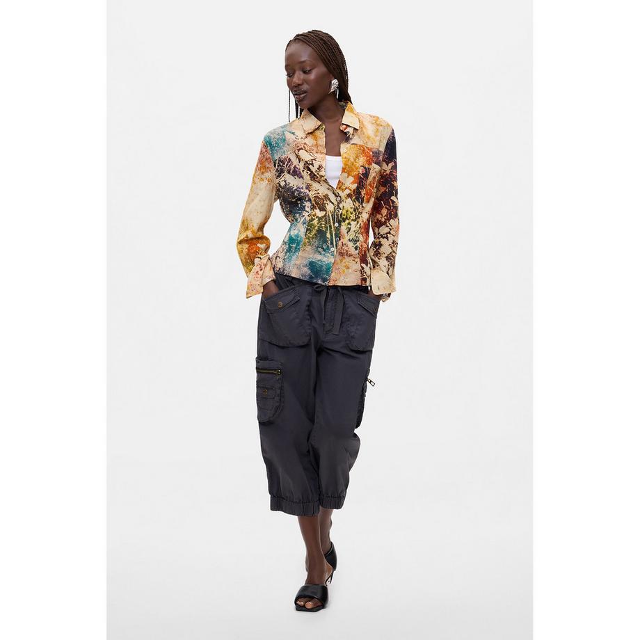 Desigual Camicia a maniche lunghe stampata  
